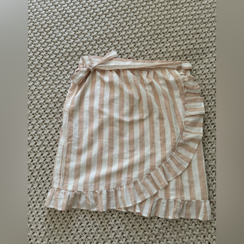 J. Crew Wrap-Front Striped Mini Skirt Size 00